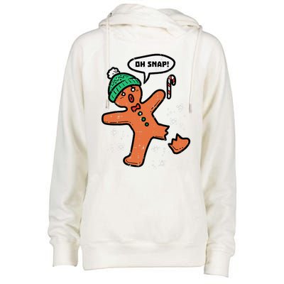 Oh Snap Funny Gingerbread Christmas Xmas Holiday Gift Idea Trending Womens Funnel Neck Pullover Hood