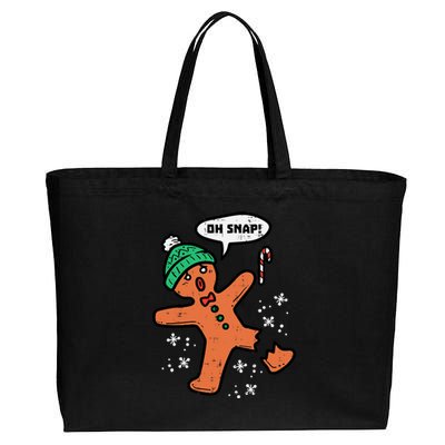 Oh Snap Funny Gingerbread Christmas Xmas Holiday Gift Idea Trending Cotton Canvas Jumbo Tote