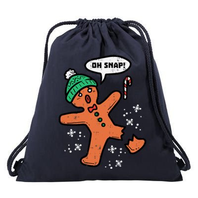 Oh Snap Funny Gingerbread Christmas Xmas Holiday Gift Idea Trending Drawstring Bag