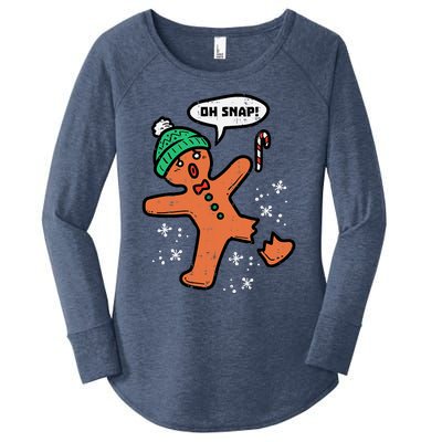 Oh Snap Funny Gingerbread Christmas Xmas Holiday Gift Idea Trending Women's Perfect Tri Tunic Long Sleeve Shirt