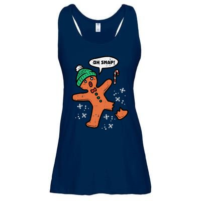 Oh Snap Funny Gingerbread Christmas Xmas Holiday Gift Idea Trending Ladies Essential Flowy Tank