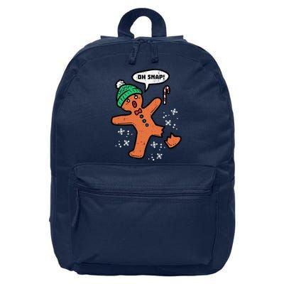 Oh Snap Funny Gingerbread Christmas Xmas Holiday Gift Idea Trending 16 in Basic Backpack