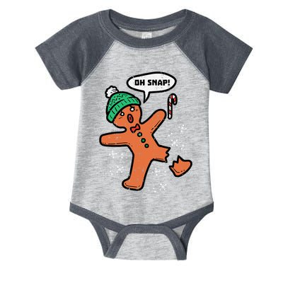 Oh Snap Funny Gingerbread Christmas Xmas Holiday Gift Idea Trending Infant Baby Jersey Bodysuit