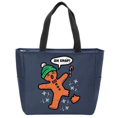 Oh Snap Funny Gingerbread Christmas Xmas Holiday Gift Idea Trending Zip Tote Bag