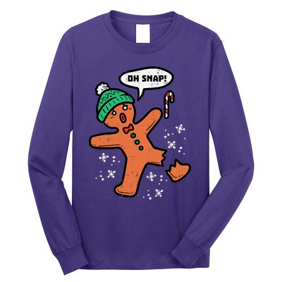 Oh Snap Funny Gingerbread Christmas Xmas Holiday Gift Idea Trending Long Sleeve Shirt