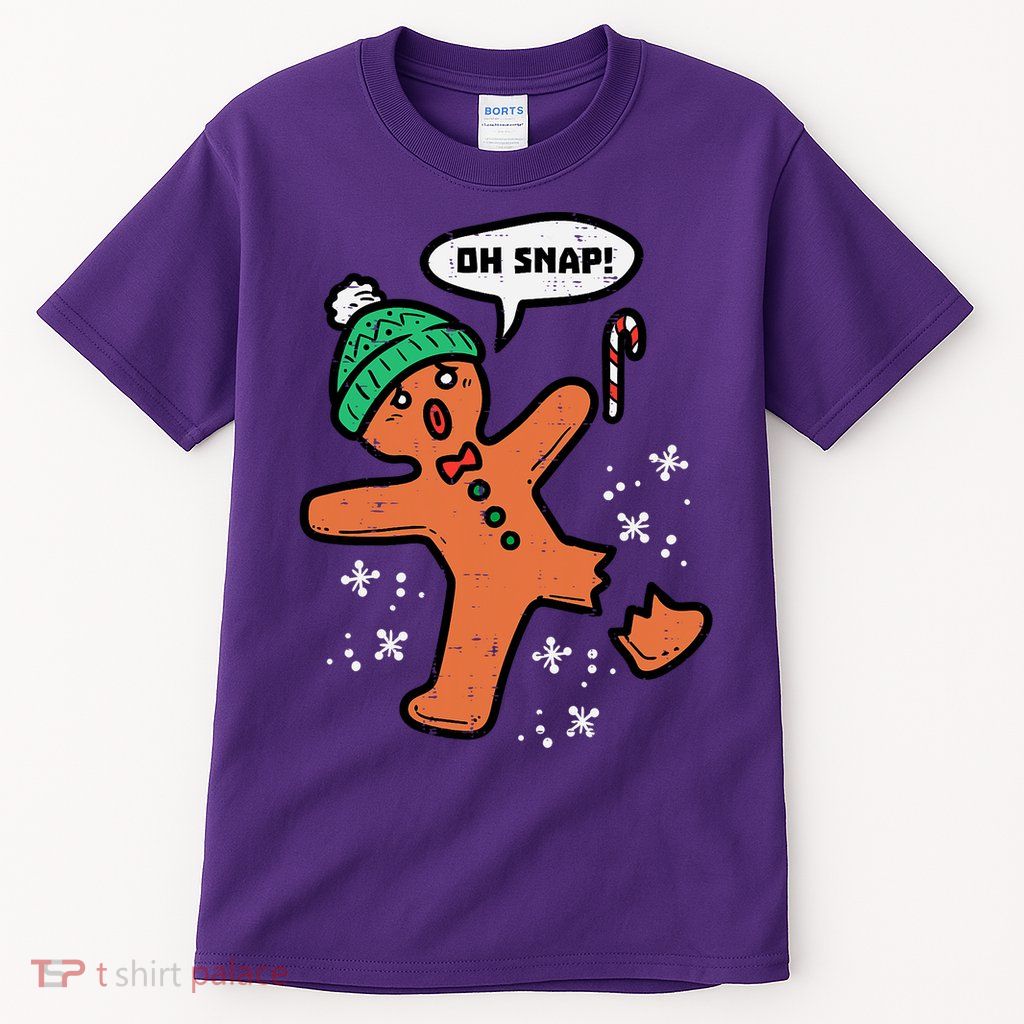 Oh Snap Funny Gingerbread Christmas Xmas Holiday Gift Idea Trending Tall T-Shirt