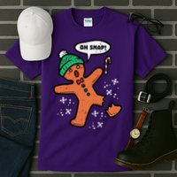 Oh Snap Funny Gingerbread Christmas Xmas Holiday Gift Idea Trending Tall T-Shirt