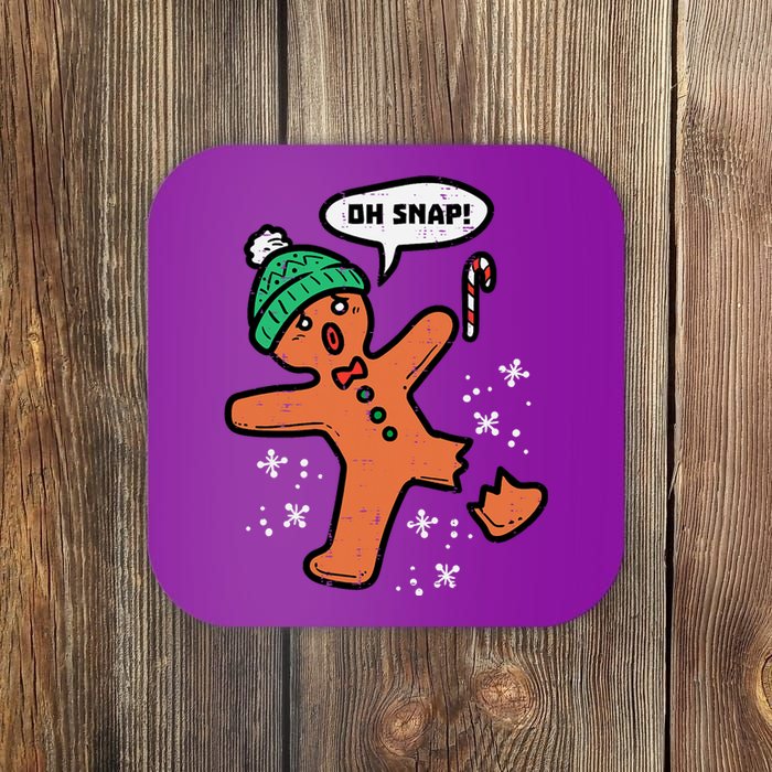 Oh Snap Funny Gingerbread Christmas Xmas Holiday Gift Idea Trending Coaster