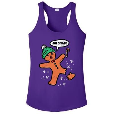 Oh Snap Funny Gingerbread Christmas Xmas Holiday Gift Idea Trending Ladies PosiCharge Competitor Racerback Tank