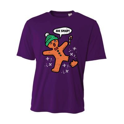 Oh Snap Funny Gingerbread Christmas Xmas Holiday Gift Idea Trending Performance Sprint T-Shirt