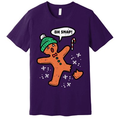 Oh Snap Funny Gingerbread Christmas Xmas Holiday Gift Idea Trending Premium T-Shirt