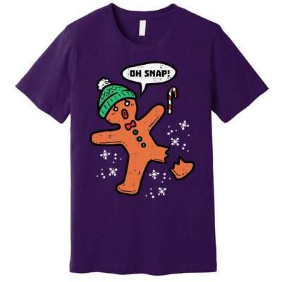 Oh Snap Funny Gingerbread Christmas Xmas Holiday Gift Idea Trending Premium T-Shirt