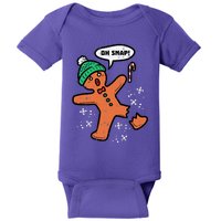 Oh Snap Funny Gingerbread Christmas Xmas Holiday Gift Idea Trending Baby Bodysuit