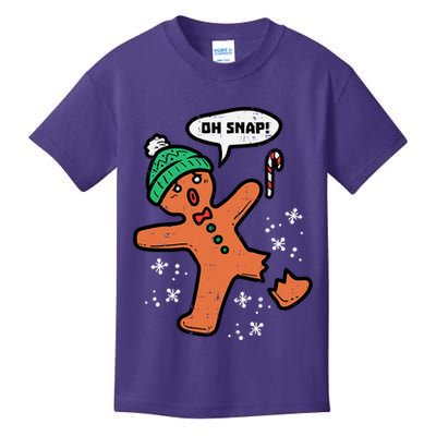 Oh Snap Funny Gingerbread Christmas Xmas Holiday Gift Idea Trending Kids T-Shirt