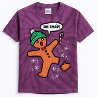 Oh Snap Funny Gingerbread Christmas Xmas Holiday Gift Idea Trending Kids Tie-Dye T-Shirt