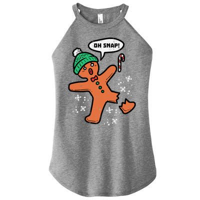 Oh Snap Funny Gingerbread Christmas Xmas Holiday Gift Idea Trending Women's Perfect Tri Rocker Tank