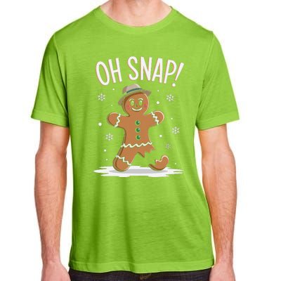 Oh Snap Funny Gingerbread Broken Cookie Holiday Christmas Adult ChromaSoft Performance T-Shirt