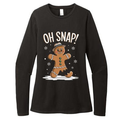 Oh Snap Funny Gingerbread Broken Cookie Holiday Christmas Womens CVC Long Sleeve Shirt