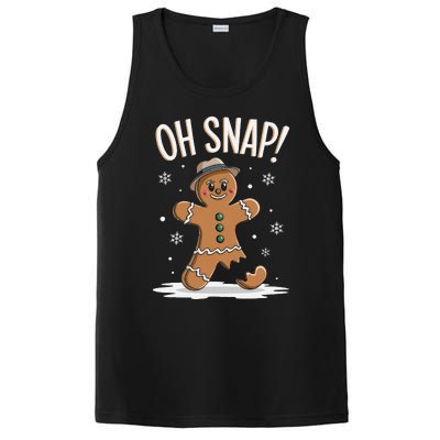 Oh Snap Funny Gingerbread Broken Cookie Holiday Christmas PosiCharge Competitor Tank