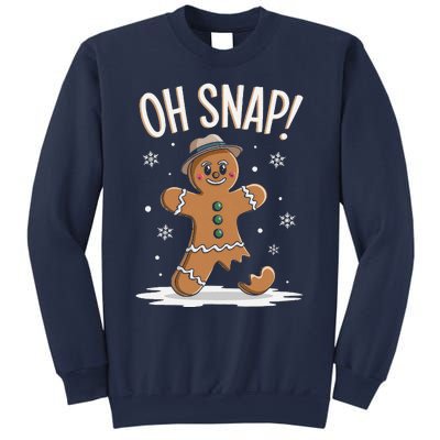 Oh Snap Funny Gingerbread Broken Cookie Holiday Christmas Sweatshirt