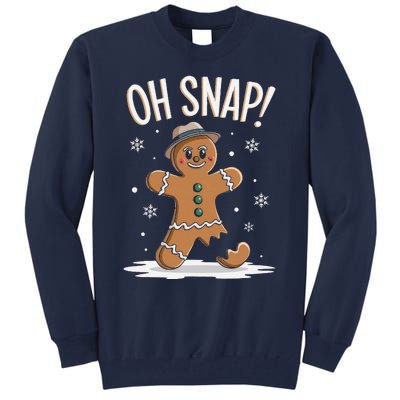 Oh Snap Funny Gingerbread Broken Cookie Holiday Christmas Tall Sweatshirt