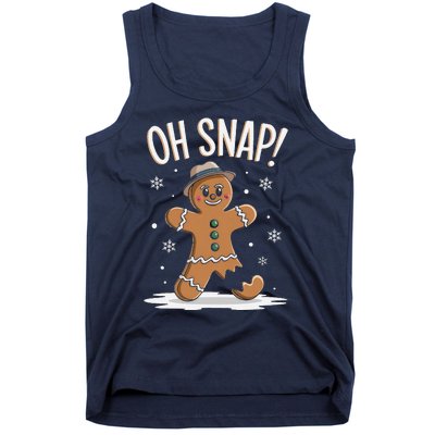 Oh Snap Funny Gingerbread Broken Cookie Holiday Christmas Tank Top