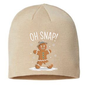 Oh Snap Funny Gingerbread Broken Cookie Holiday Christmas Sustainable Beanie