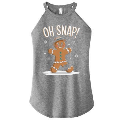 Oh Snap Funny Gingerbread Broken Cookie Holiday Christmas Women's Perfect Tri Rocker Tank