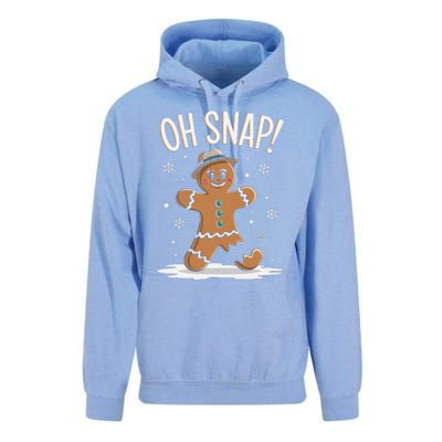 Oh Snap Funny Gingerbread Broken Cookie Holiday Christmas Unisex Surf Hoodie