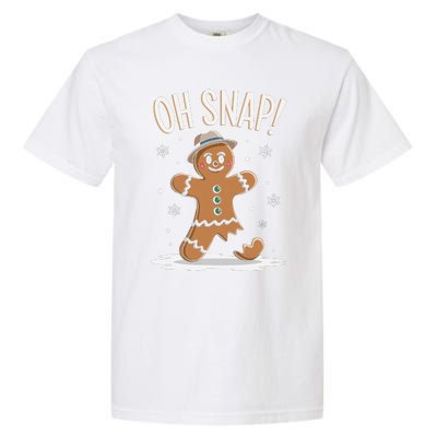 Oh Snap Funny Gingerbread Broken Cookie Holiday Christmas Garment-Dyed Heavyweight T-Shirt