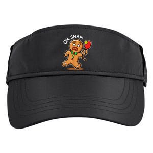 Oh Snap Funny Gingerbread Man Playing Pickleball Adult Drive Performance Visor