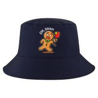 Oh Snap Funny Gingerbread Man Playing Pickleball Cool Comfort Performance Bucket Hat