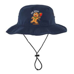 Oh Snap Funny Gingerbread Man Playing Pickleball Legacy Cool Fit Booney Bucket Hat