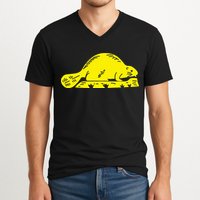 Oregon State Flag Beaver V-Neck T-Shirt