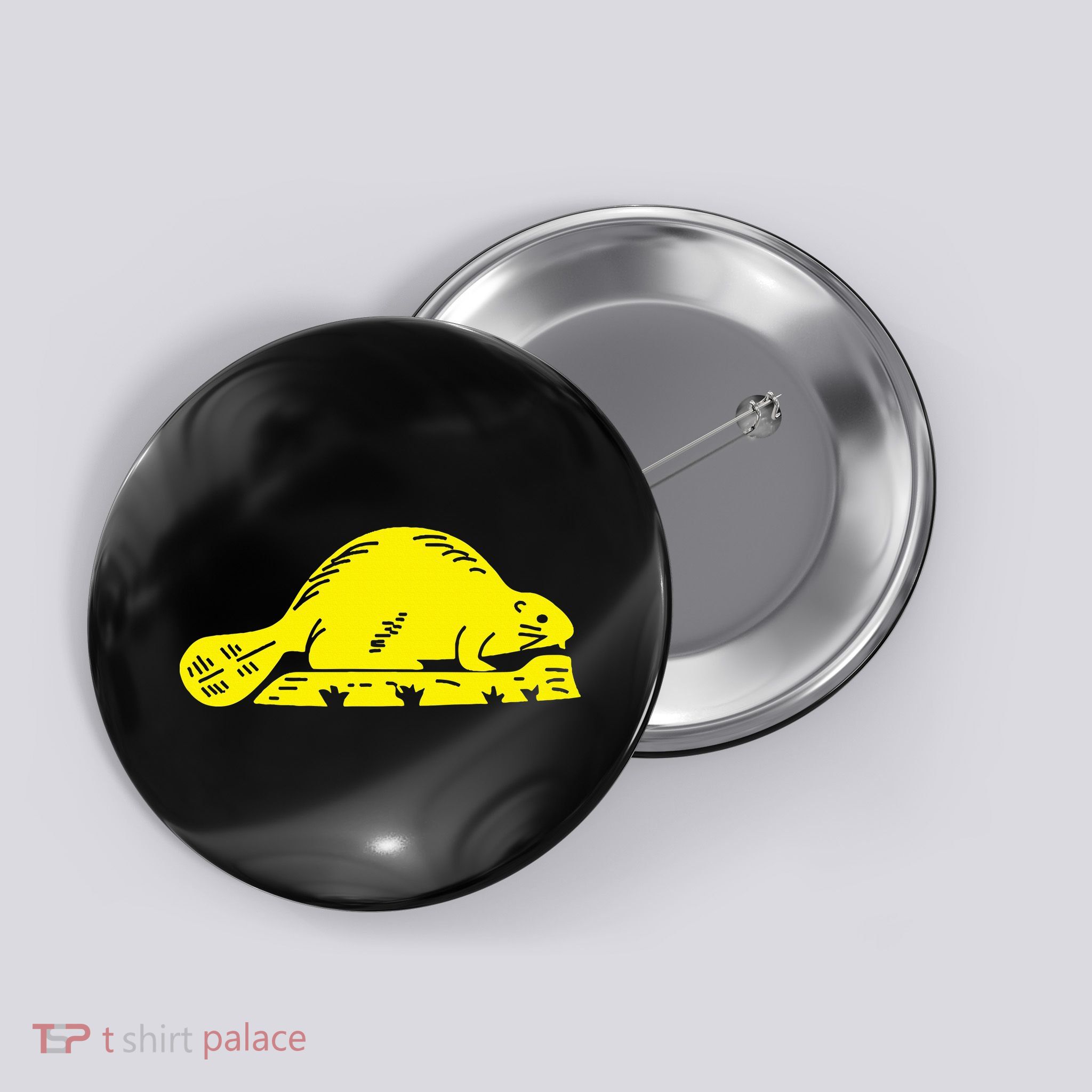 Oregon State Flag Beaver Button