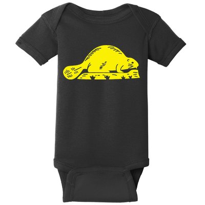 Oregon State Flag Beaver Baby Bodysuit