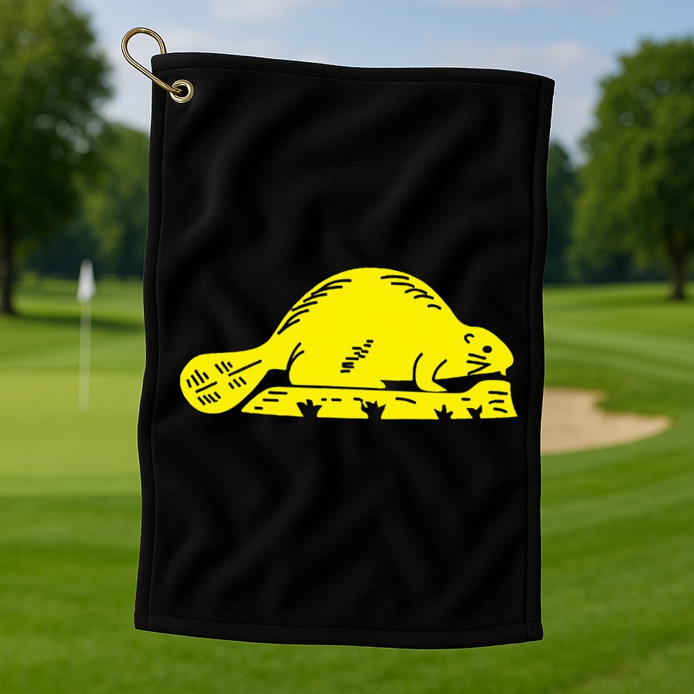 Oregon State Flag Beaver Golf Towel
