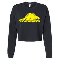 Oregon State Flag Beaver Cropped Pullover Crew