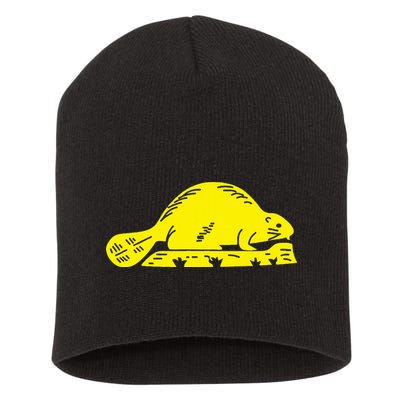 Oregon State Flag Beaver Short Acrylic Beanie