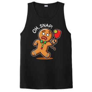 Oh Snap Funny Gingerbread Man Playing Pickleball PosiCharge Competitor Tank