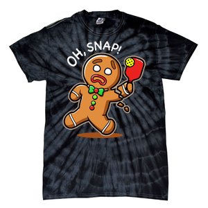 Oh Snap Funny Gingerbread Man Playing Pickleball Tie-Dye T-Shirt