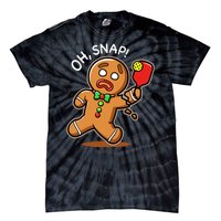 Oh Snap Funny Gingerbread Man Playing Pickleball Tie-Dye T-Shirt