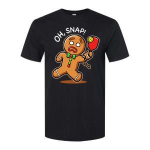 Oh Snap Funny Gingerbread Man Playing Pickleball Softstyle CVC T-Shirt