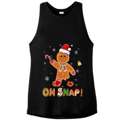 Oh Snap Gingerbread Funny Christmas Xmas Ladies PosiCharge Tri-Blend Wicking Tank