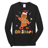 Oh Snap Gingerbread Funny Christmas Xmas Long Sleeve Shirt