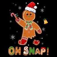 Oh Snap Gingerbread Funny Christmas Xmas 16 in Basic Backpack