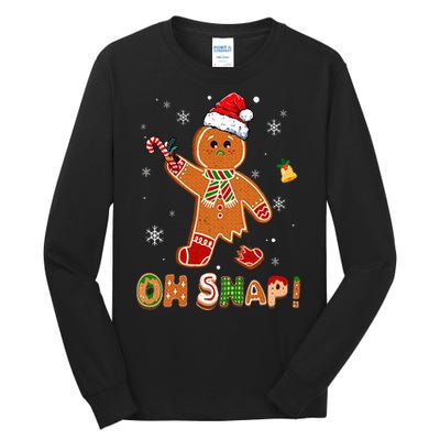 Oh Snap Gingerbread Funny Christmas Xmas Tall Long Sleeve T-Shirt