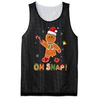 Oh Snap Gingerbread Funny Christmas Xmas Mesh Reversible Basketball Jersey Tank