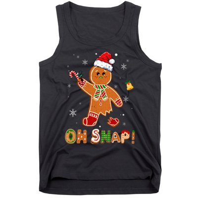 Oh Snap Gingerbread Funny Christmas Xmas Tank Top