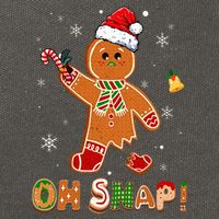 Oh Snap Gingerbread Funny Christmas Xmas Cotton Canvas Backpack